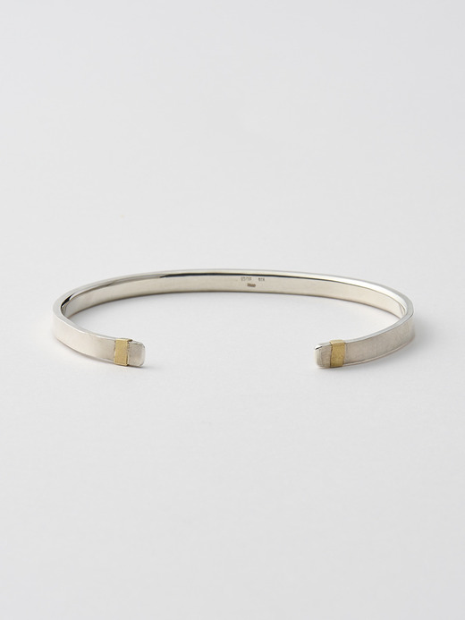 Silver Bangle with K18 Gold Accent｜60mm｜GIGI for JOHN SMEDLEY 詳細画像 SILVER×GOLD 1